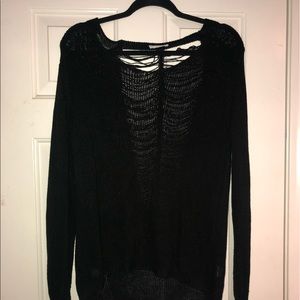 Black Sweater with cool back detailing
